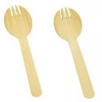 13cm Biodegradable Natural Bamboo Spork Small Size For Bar Hotel Kitchen for sale