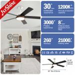 Modern Ceiling Fan Light With Dc Motor Smart Dimmable LED Light