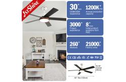 China Modern Ceiling Fan Light With Dc Motor Smart Dimmable LED Light supplier