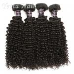 Kinky Curl Indian Human Hair Extensions Natural Black Without Chemical for sale