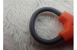 China Debossed Logo Irregular Shape Rope Rubber Zipper Puller For Mountain Climbing Bags supplier