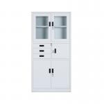 Glass Door Three Drawers Security Steel Filing Cabinet With Inner Box for sale