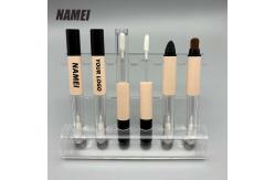 China Lip Gloss Packaging Empty Lipstick Container Plastic Lipgloss Tubes with Lip brush supplier
