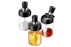 China kitchen Sugar Salt Spice Storage Containers Jars With Spoon supplier