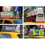 P5 LED Taxi Top Advertising Signs 6000cd/Sqm Brightness With Wireless Control System