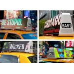 Outdoor LED Taxi Roof Signs , Taxi Cab Advertising Signs High Definition for sale
