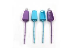 China Slim 30ml PET Hand Sanitizer Bottle With Silicone Holder supplier
