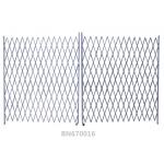 Ventilated Steel Accordion Security Gate , Double Folding Security Gate 16*8 Feet for sale