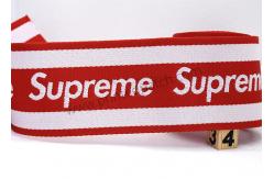 China ODM SGS Supreme Polyester Ribbon Roll Anti Slip Elastic Band Red And White supplier