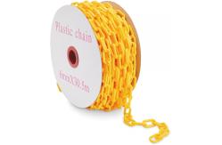 China Warning Chain Yellow Plastic Barrier Chain Weatherproof Safety Chain supplier