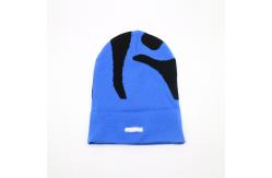 China Unisex Acrylic Knitted Cuffed Beanie Hats Winter 58CM Custom Logo supplier