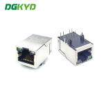 Gigabit Filter 8P10C Female Network RJ45 Connector Socket Right Angle 90 Degree With Light And No Bullets for sale