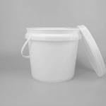 Red Plastic Paint Bucket with Lid Durable and  for sale