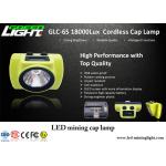 18000lux Brightness LED Miners Cap Lamp One Main Light Two Auxiliary Lights