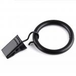 Iron Black Round 1 Inch Drapery Hardware Rings Hooks for sale
