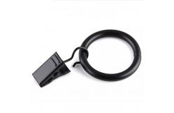 China Iron Black Round 1 Inch Drapery Hardware Rings Hooks supplier