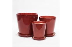 China Modern Gloss Flower Ceramic Pots With Drainage Hole supplier