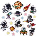 Heat Press Custom Badge Dinosaur Astronaut Fashion Embroidery Patch Iron On Applique Children'S Clothing Accessories for sale