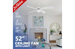 China 230V Plywood Blade LED Ceiling Fan With 6 Speeds Remote Control supplier