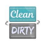 Square Double Sided Dishwasher Magnet clean dirty Target For Refrigerator for sale