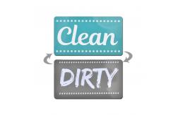 China Square Double Sided Dishwasher Magnet clean dirty Target For Refrigerator supplier