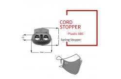 China Adjustable Cord Lock - Adjustable Double Barrel Cord Lock supplier