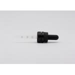 18mm Smooth Surface Matte Black Child Proof Dropper  Aluminum Closure
