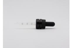 China 18mm Smooth Surface Matte Black Child Proof Dropper  Aluminum Closure supplier