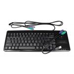 88 Keys Desktop Plastic Ruggedized Keyboard 14.0mm Trackball USB Interface