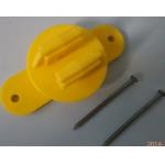 yellow HDPE Wood Post Insulator with two nails  for Electric Fencing System for sale