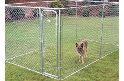China Stackable Folded Galvanized Steel Chain Link Storage Cage For Dog Run supplier