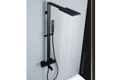 China constant temperature Black sprayed Nordic Rain Shower Faucets supplier