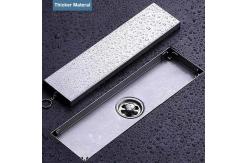 China Matte Silver Shower Floor Drain Linear Rectangular Shape For Basement supplier