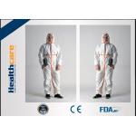 Type 5 6 Disposable Protective Coveralls / Disposable Clean Room Suits CE Certificate for sale
