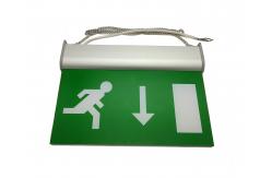 China 110V / 220V Double Sided Exit Signs Self Testing Running Man Emergency Light Maintained supplier