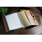 Softcover A6 ring binder organizer with snap fastner offset paper