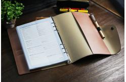 China Softcover A6 ring binder organizer with snap fastner offset paper supplier