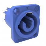 Poweron LED Screen Display Audio Connector Socket 20A Blue 3 Female Panel Mount IP44 for sale