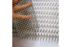 China Max Unrestricted Metal Mesh Curtain Texture With Diamond Perforations supplier