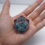 One Sequined Liquid Flow Sand Resin Dice# Dnd#Rpg#Coc Smooth Edge for sale