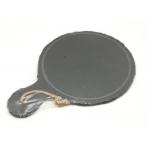 Professional Slate Cheese Board Paddle Shape Rough Rim With Handles