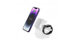China Multifunctional 4 In 1 Wireless Charging Station With Rotational Body And Flipping Top supplier