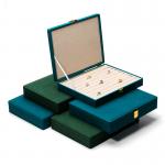 Spacious Space Velvet Jewellery Box Multiple Cells Jewelry Display Box Custom Logo for sale