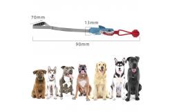 China Interactive Sound Pet Chew Toys Tug War Cotton Squeaky Dog Ball Rope supplier