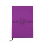 Purple Soft Cover Pocket Notebook PU Leather Material With 100 Gsm Cream Pages for sale