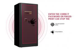 China Steel Jewelry Safe Box Biometric Fingerprint Lock Watch Winder Safe Double Rows Bolts supplier