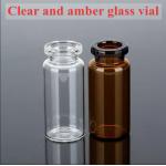 Pharmaceutical 5ml 10ml Empty Amber Clear Injection Tubular medical Glass bottle Vial Bottle with Butyl Rubber Stopper for sale