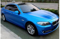 China Crystal Matte Metallic Blue Vinyl Wrap Roll Slidable Scratch Resistant supplier