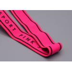 Washable Garment Label Polyester Elastic Band With Custom Silicone Logo Printed