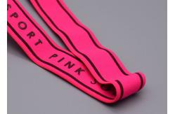 China Washable Garment Label Polyester Elastic Band With Custom Silicone Logo Printed supplier